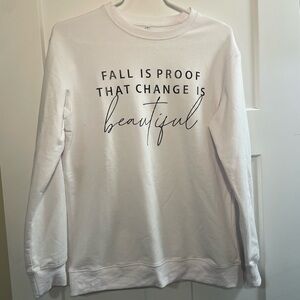 White Fall Quote Crew